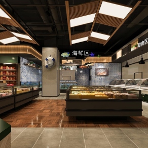 新中式超市3D模型下载